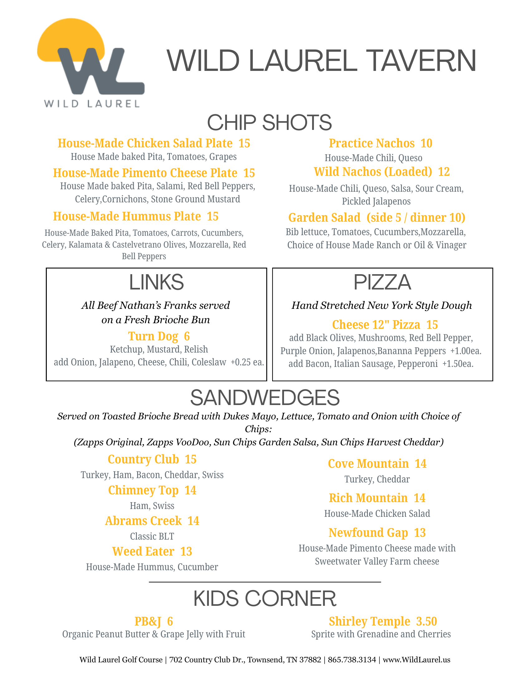 WILD LAUREL TAVERN 